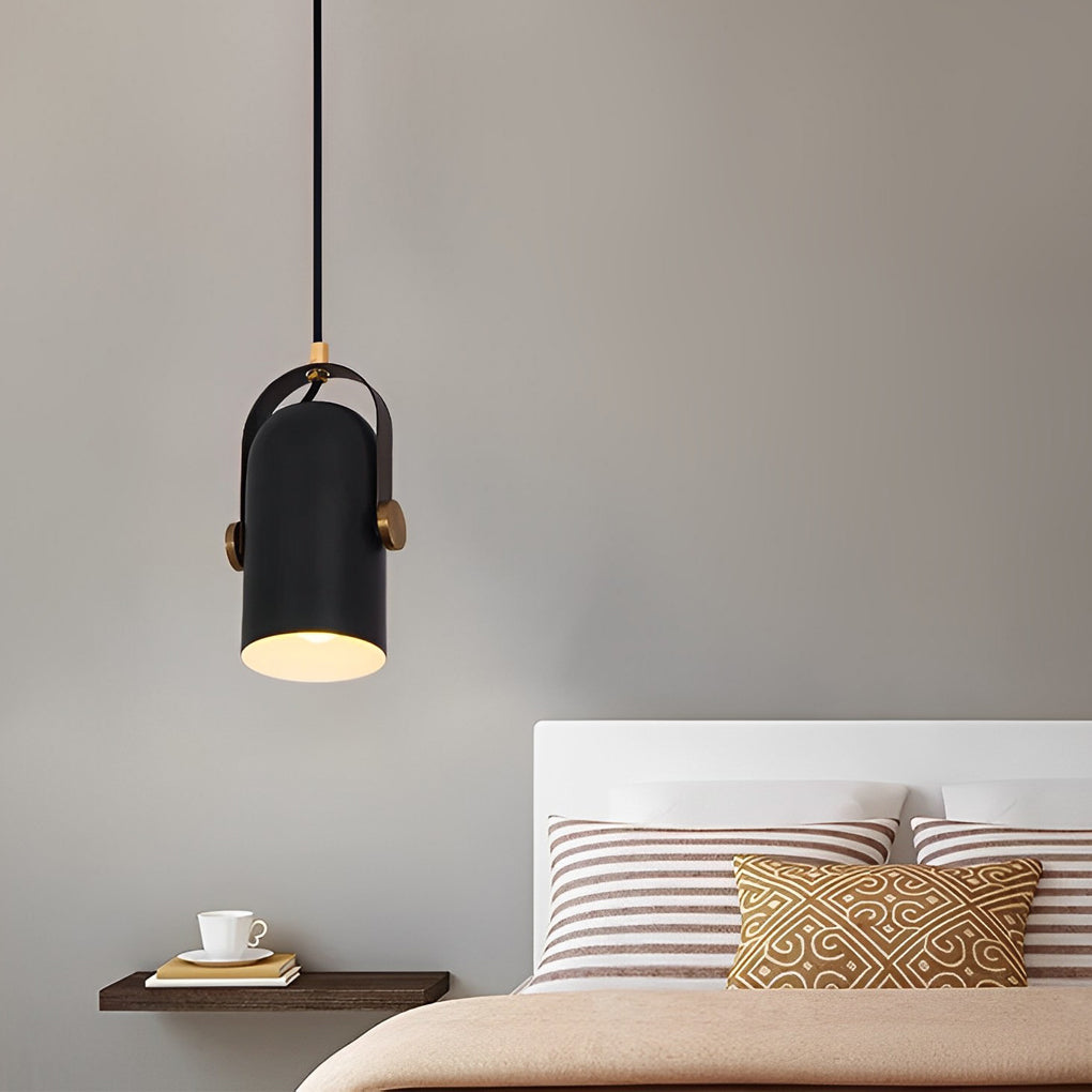 Modern Black Aluminum Alloy Industrial Pendant Light with Adjustable Lamp Head