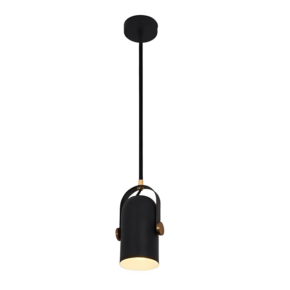 Modern Black Aluminum Alloy Industrial Pendant Light with Adjustable Lamp Head