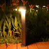 Modern Black Aluminum Alloy Solar Powered LED Lawn Light Waterproof Outdoor Pathway Lamp