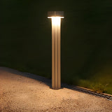 Modern Black Aluminum Alloy Solar Powered LED Lawn Light Waterproof Outdoor Pathway Lamp