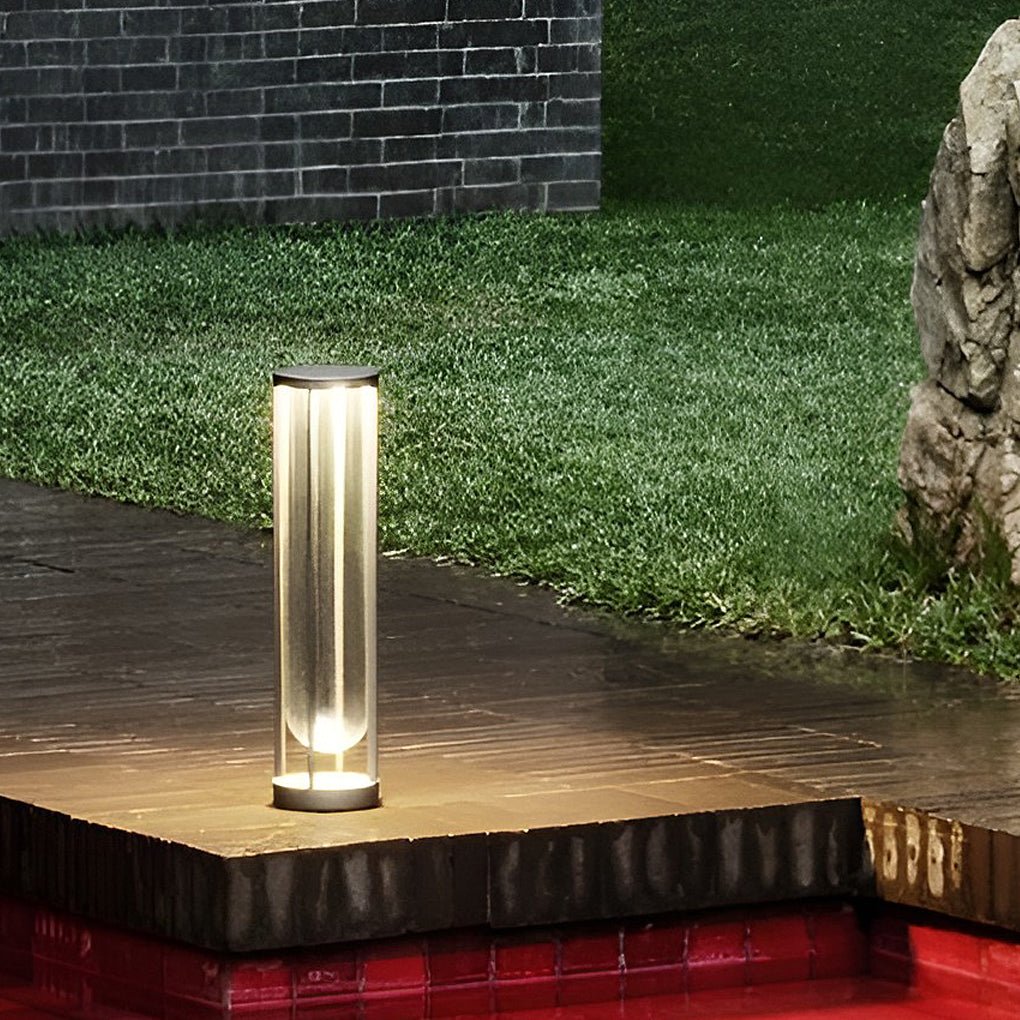 Modern Black Aluminum Landscape Pathway Light IP65 Waterproof LED Garden Pillar Post Lamp