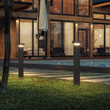Modern Black Aluminum LED Landscape Path Light Waterproof Outdoor Garden Bollard Lamp 31 Inch