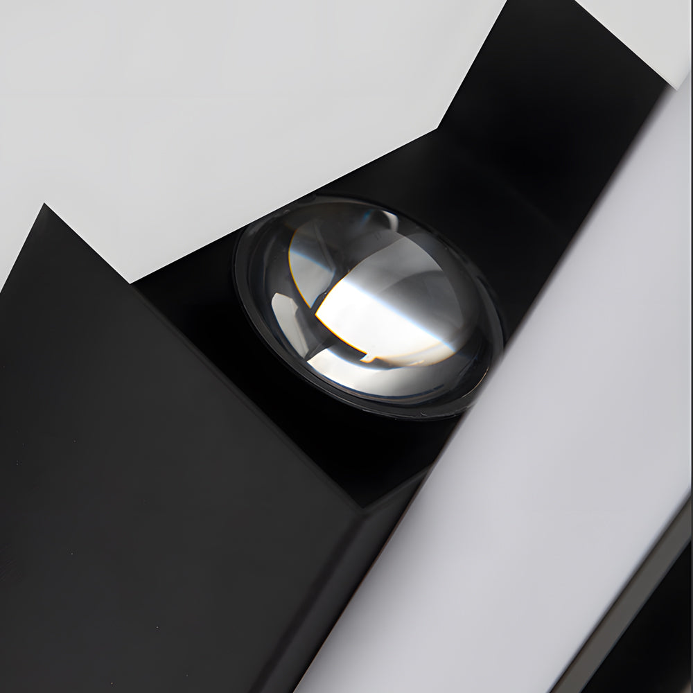 Modern Black Aluminum LED Long Strip Wall Light Minimalist Nordic Indoor Sconce Lamp
