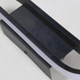 Modern Black Aluminum LED Long Strip Wall Light Minimalist Nordic Indoor Sconce Lamp