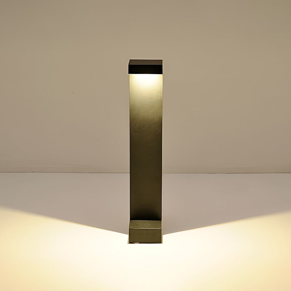 Modern Black Aluminum LED Outdoor Landscape Garden Path Bollard Light Waterproof IP65