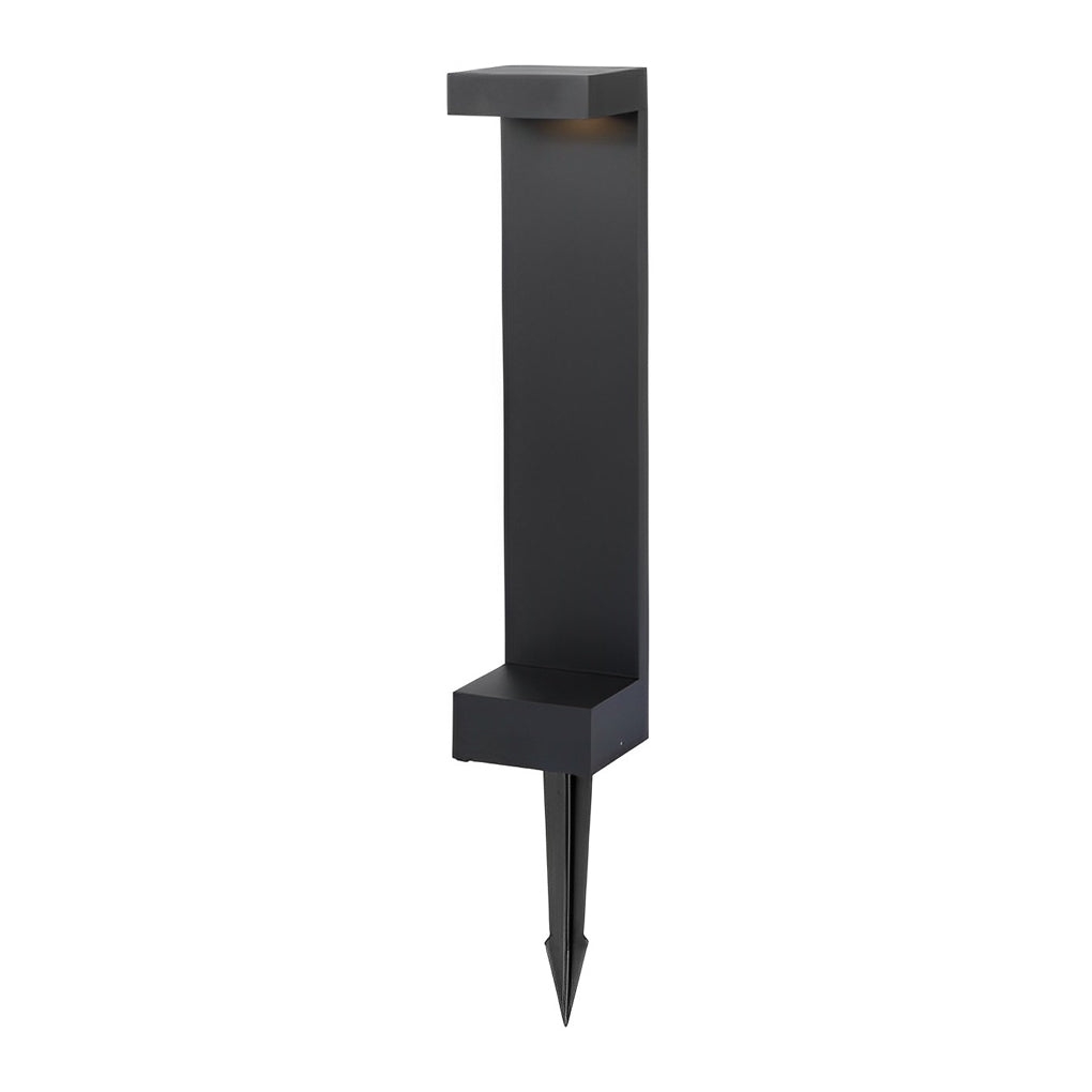 Modern Black Aluminum LED Outdoor Pathway Lights Waterproof Landscape Bollard Lamps