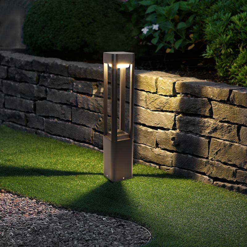 Modern Black Aluminum LED Outdoor Post Light Waterproof Landscape Garden Pathway Lamp
