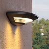 Modern Black Aluminum LED Outdoor Wall Sconce Waterproof Exterior Lighting for Garden Porch 4W Warm White