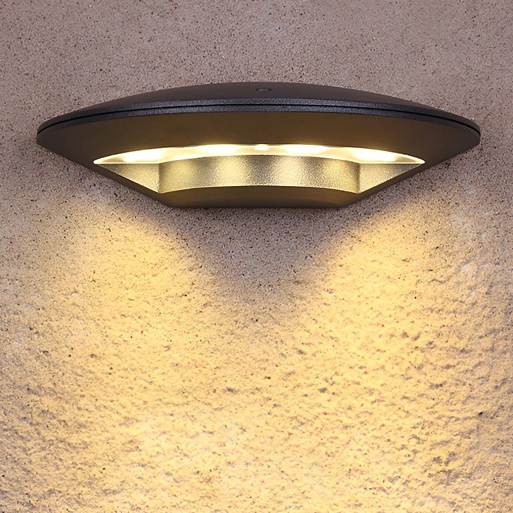 Modern Black Aluminum LED Outdoor Wall Sconce Waterproof Exterior Lighting for Garden Porch 4W Warm White
