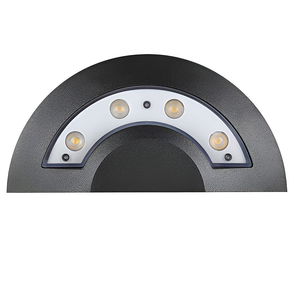 Modern Black Aluminum LED Outdoor Wall Sconce Waterproof Exterior Lighting for Garden Porch 4W Warm White