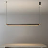 Modern Black Aluminum Linear LED Pendant Light for Kitchen Island and Dining Room