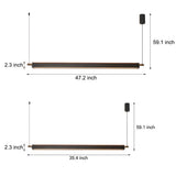 Modern Black Aluminum Linear LED Pendant Light for Kitchen Island and Dining Room