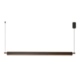 Modern Black Aluminum Linear LED Pendant Light for Kitchen Island and Dining Room