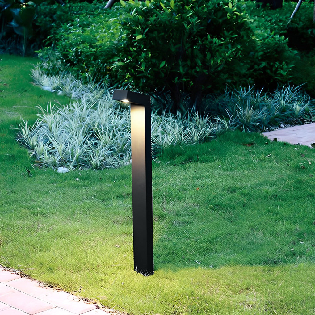 Modern Black Aluminum Outdoor Pathway Light IP65 Waterproof LED Garden Landscape Bollard