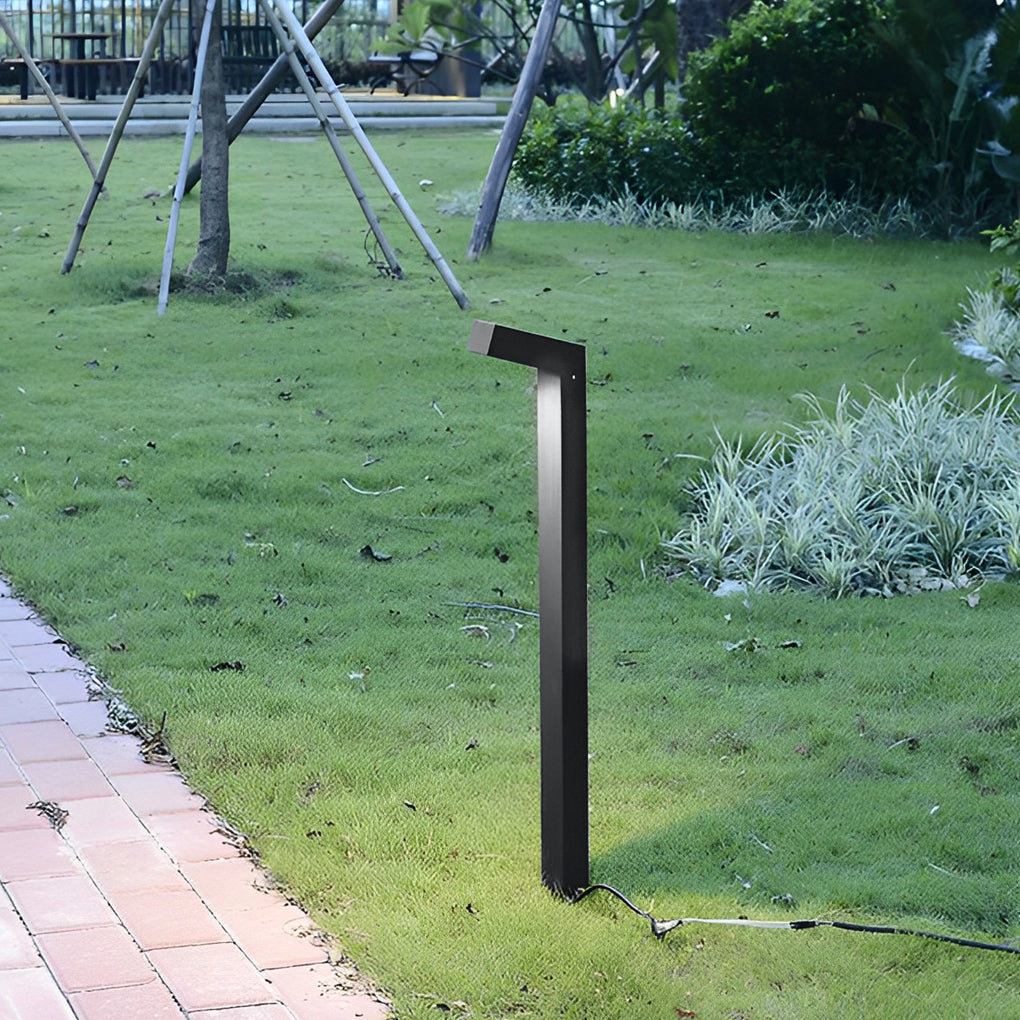 Modern Black Aluminum Outdoor Pathway Light IP65 Waterproof LED Garden Landscape Bollard