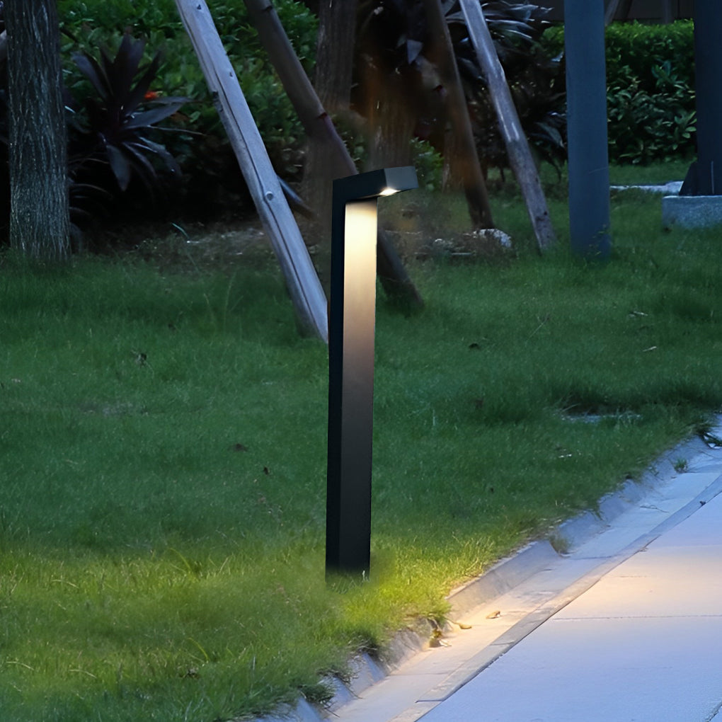 Modern Black Aluminum Outdoor Pathway Light IP65 Waterproof LED Garden Landscape Bollard