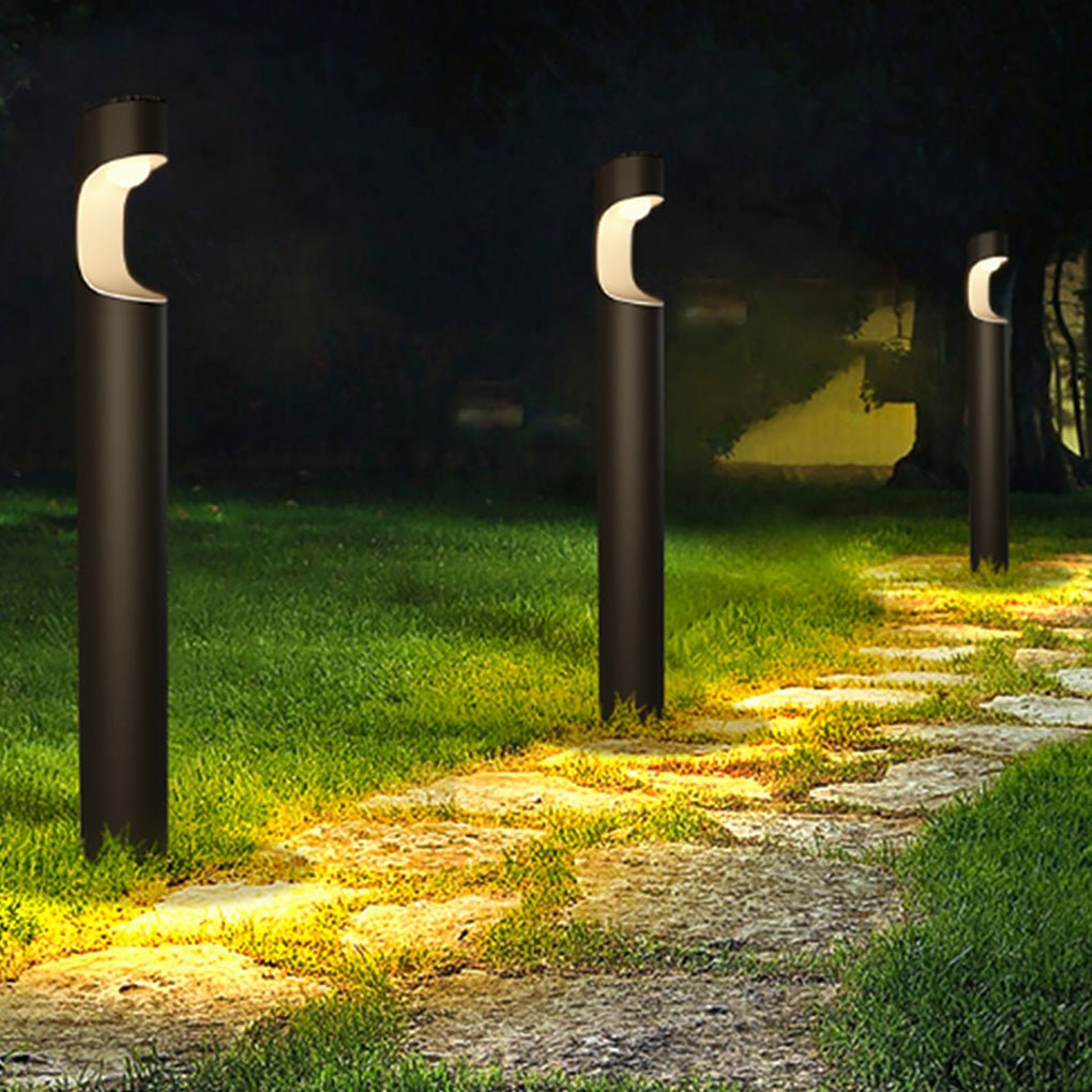 Modern Black Aluminum Outdoor Pathway Light IP65 Waterproof LED Garden Lawn Lamp