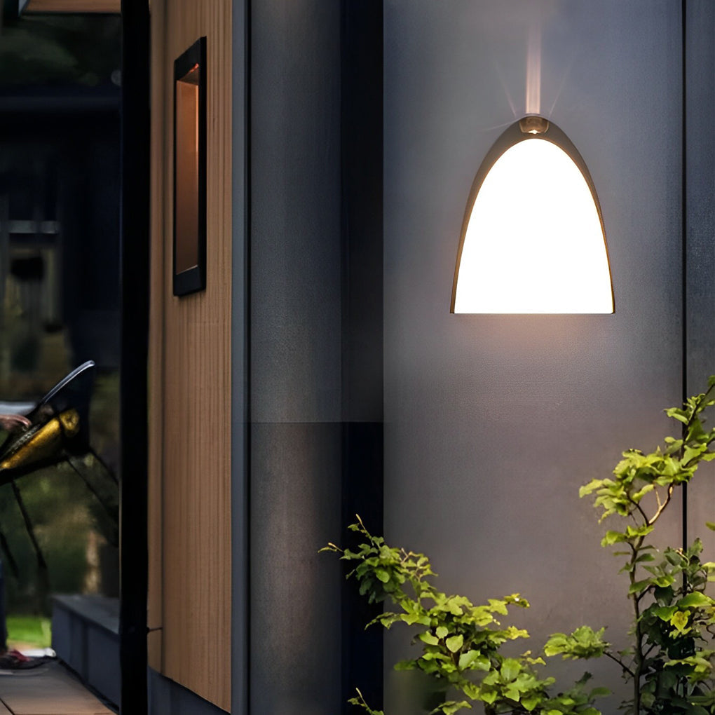 Modern Black Aluminum Outdoor Wall Sconce LED Waterproof Porch Light Garden Lighting Fixture