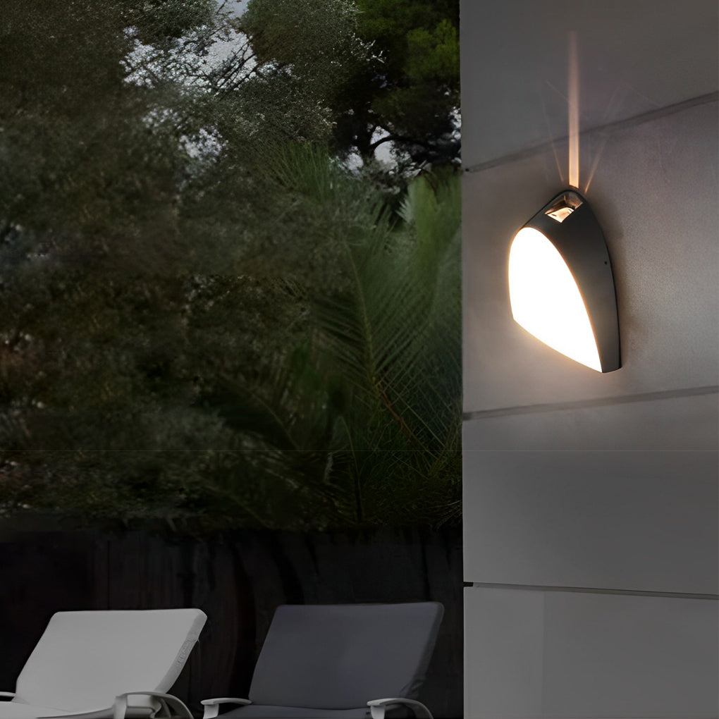 Modern Black Aluminum Outdoor Wall Sconce LED Waterproof Porch Light Garden Lighting Fixture