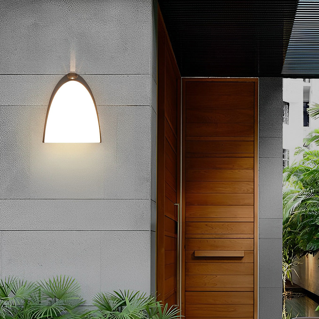Modern Black Aluminum Outdoor Wall Sconce LED Waterproof Porch Light Garden Lighting Fixture