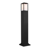 Modern Black Aluminum Square Outdoor Bollard Light for Path and Garden Illumination