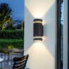 Modern Black Aluminum Waterproof LED Up and Down Outdoor Wall Sconce Lighting