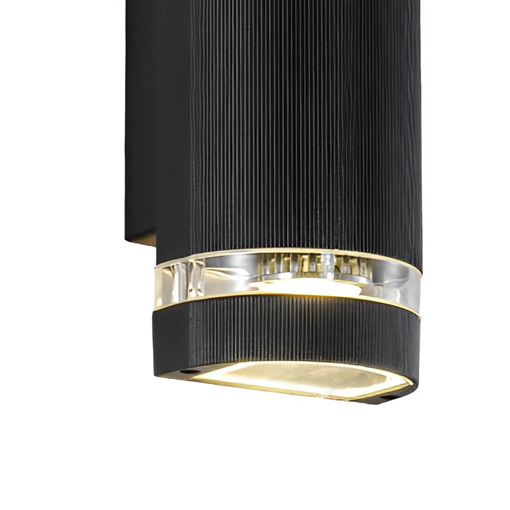 Modern Black Aluminum Waterproof LED Up and Down Outdoor Wall Sconce Lighting