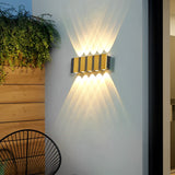 Modern Black and Gold IP65 Waterproof LED Outdoor Up and Down Wall Sconce Light