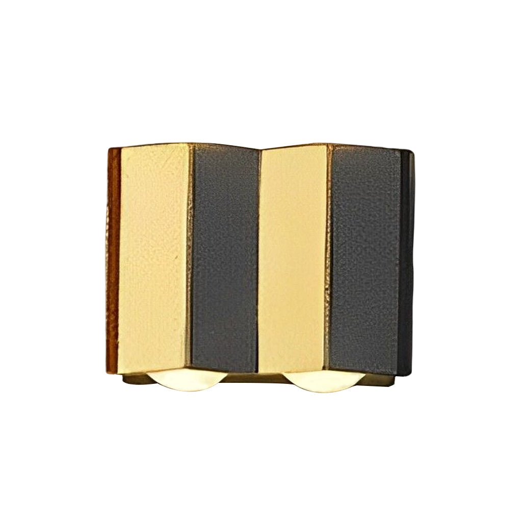 Modern Black and Gold IP65 Waterproof LED Outdoor Up and Down Wall Sconce Light