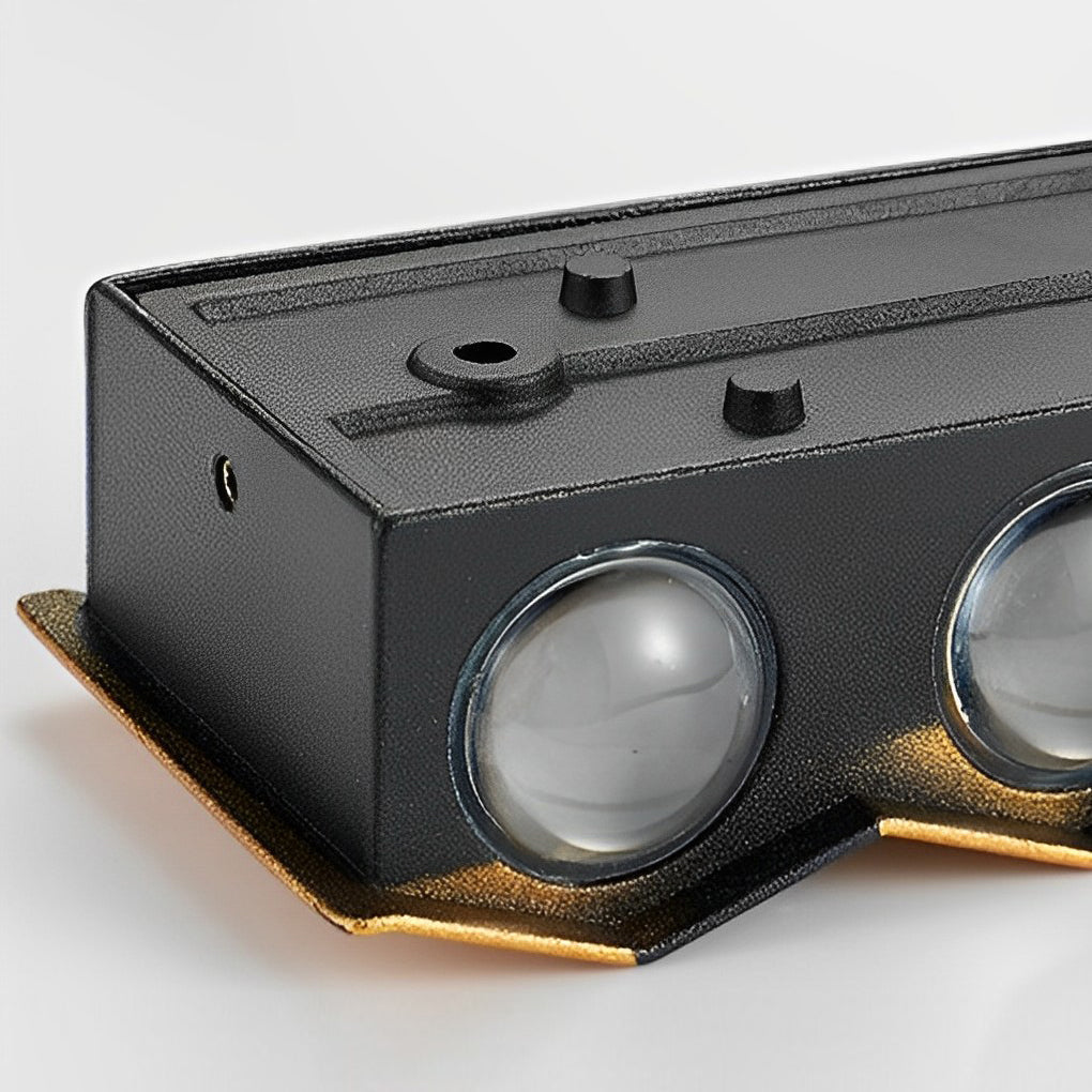 Modern Black and Gold IP65 Waterproof LED Outdoor Up and Down Wall Sconce Light