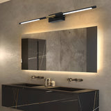 Modern Black and Gold Linear LED Bathroom Vanity Light Wall Sconce for Mirror and Powder Room