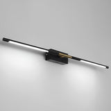 Modern Black and Gold Linear LED Bathroom Vanity Light Wall Sconce for Mirror and Powder Room