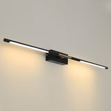 Modern Black and Gold Linear LED Bathroom Vanity Light Wall Sconce for Mirror and Powder Room