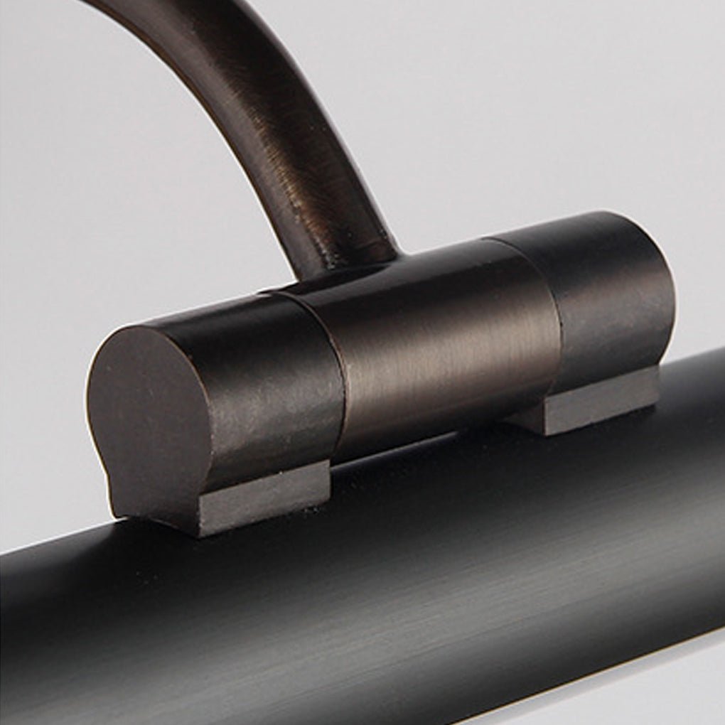 Modern Black Copper Adjustable LED Bathroom Vanity Light and Rotatable Linear Wall Sconce