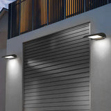 Modern Black Curved Outdoor LED Wall Sconce Waterproof Exterior Porch Light