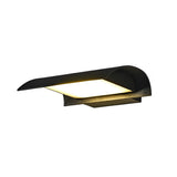 Modern Black Curved Outdoor LED Wall Sconce Waterproof Exterior Porch Light