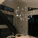 Modern Black Firefly LED Branch Chandelier Botanical Floral Ceiling Light Fixture