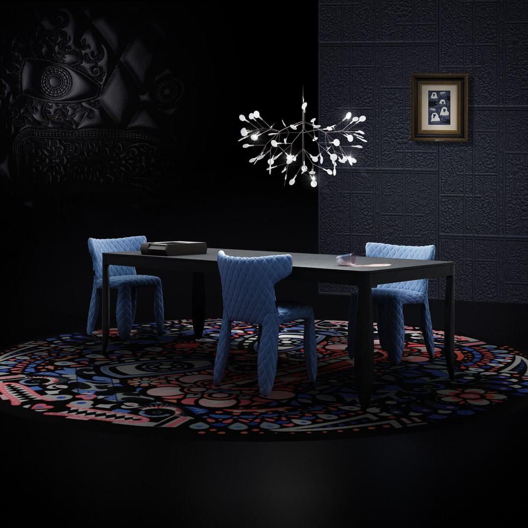 Modern Black Firefly LED Branch Chandelier Botanical Floral Ceiling Light Fixture