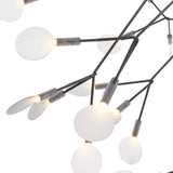 Modern Black Firefly LED Branch Chandelier Botanical Floral Ceiling Light Fixture