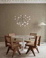 Modern Black Firefly LED Branch Chandelier Botanical Floral Ceiling Light Fixture