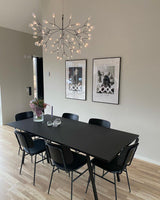 Modern Black Firefly LED Branch Chandelier Botanical Floral Ceiling Light Fixture