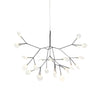 Modern Black Firefly LED Branch Chandelier Botanical Floral Ceiling Light Fixture