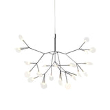 Modern Black Firefly LED Branch Chandelier Botanical Floral Ceiling Light Fixture