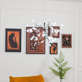 Modern Black Firefly LED Branch Chandelier Botanical Floral Ceiling Light Fixture