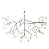 Modern Black Firefly LED Branch Chandelier Botanical Floral Ceiling Light Fixture