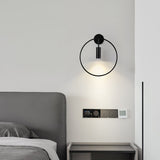 Modern Black Geometric Adjustable Wall Sconce for Bedside and Reading Nooks