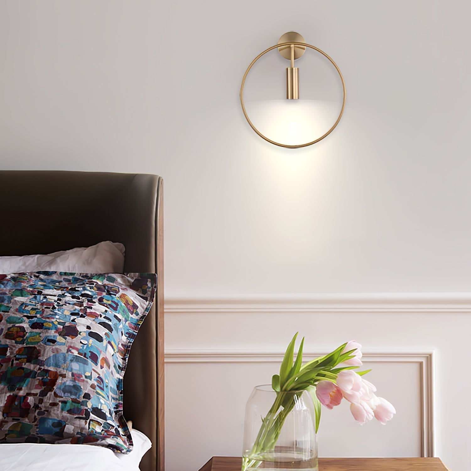 Modern Black Geometric Adjustable Wall Sconce for Bedside and Reading Nooks