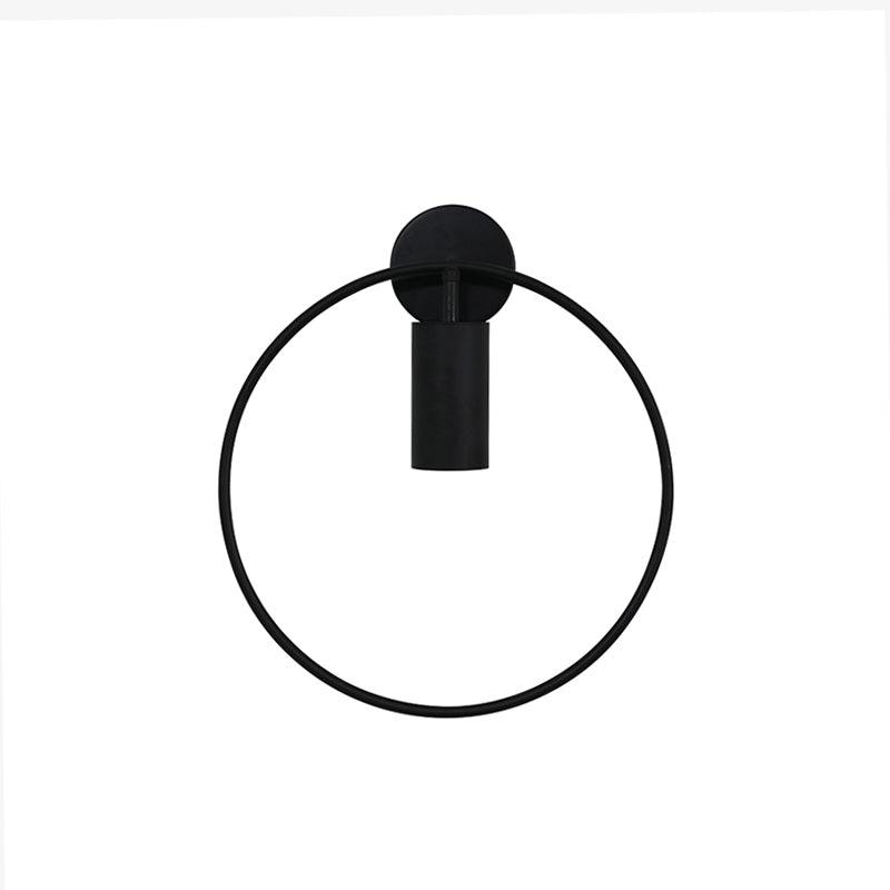 Modern Black Geometric Adjustable Wall Sconce for Bedside and Reading Nooks