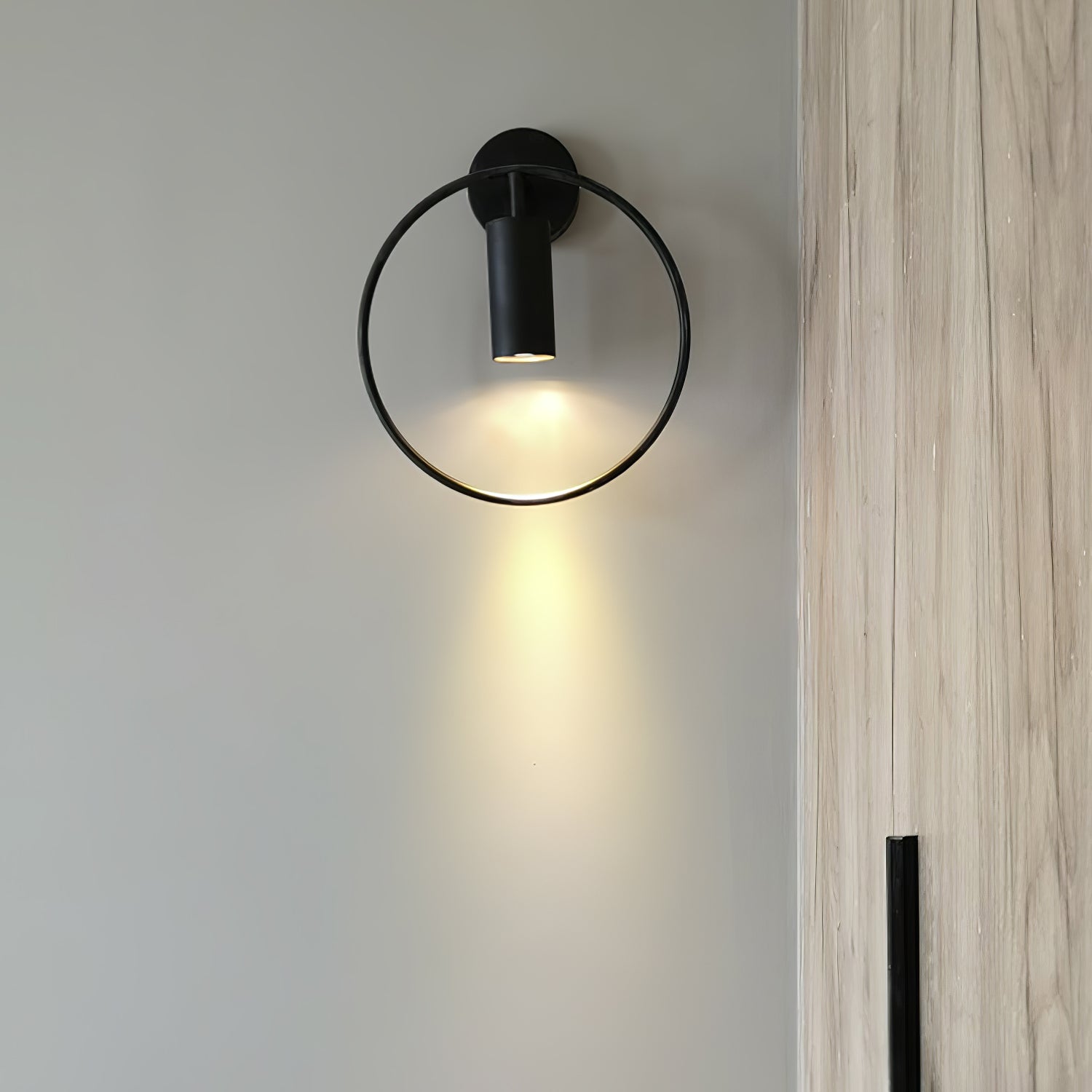 Modern Black Geometric Adjustable Wall Sconce for Bedside and Reading Nooks