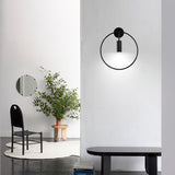 Modern Black Geometric Adjustable Wall Sconce for Bedside and Reading Nooks
